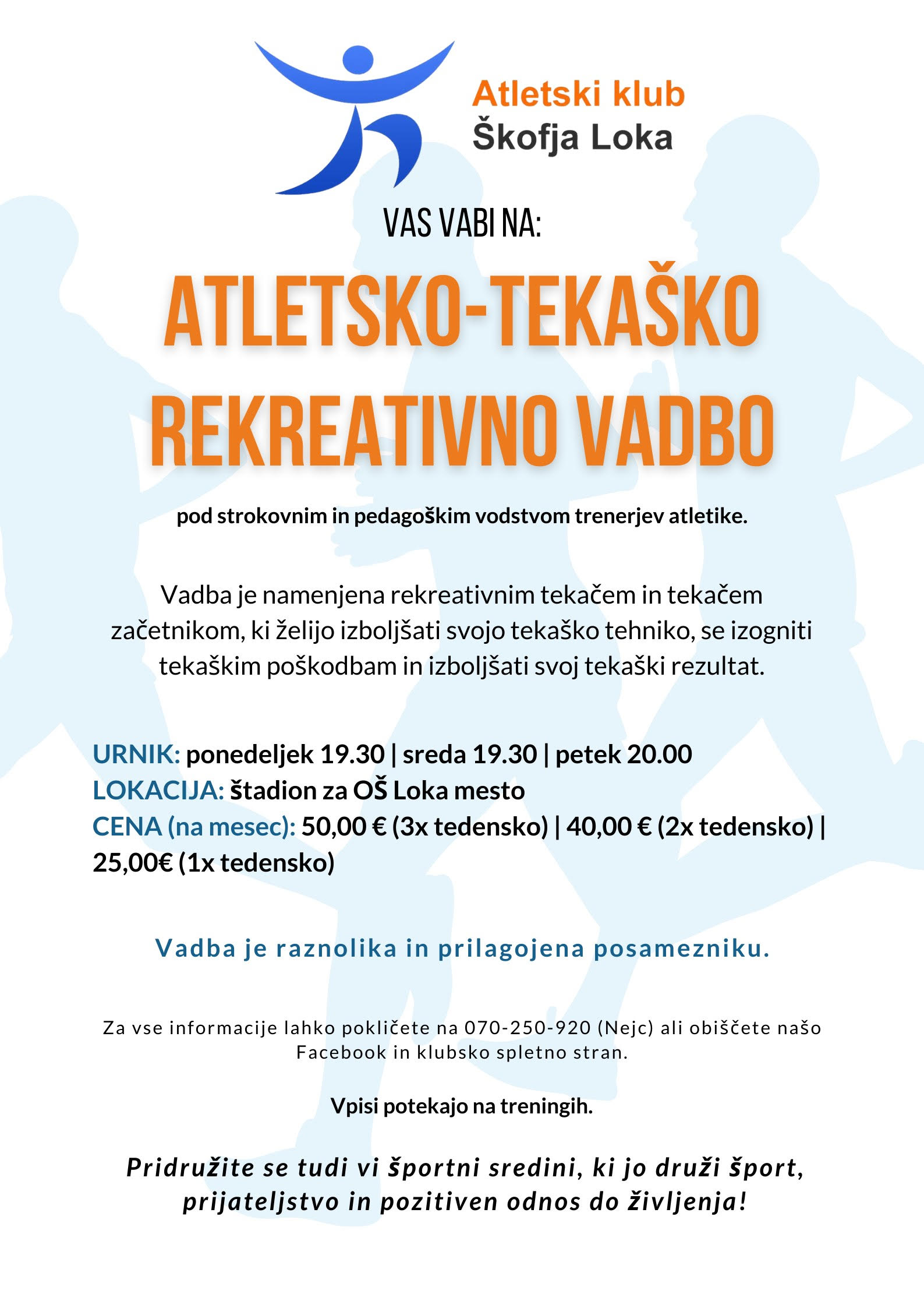 Atletsko-tekaška rekreativna vadba